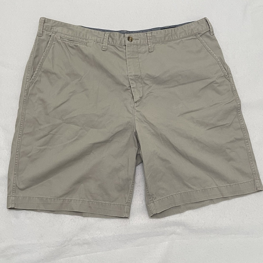 Polo Ralph Lauren Men's 42 Khaki Chino Shorts Relaxed Fit 100% Cotton Pony